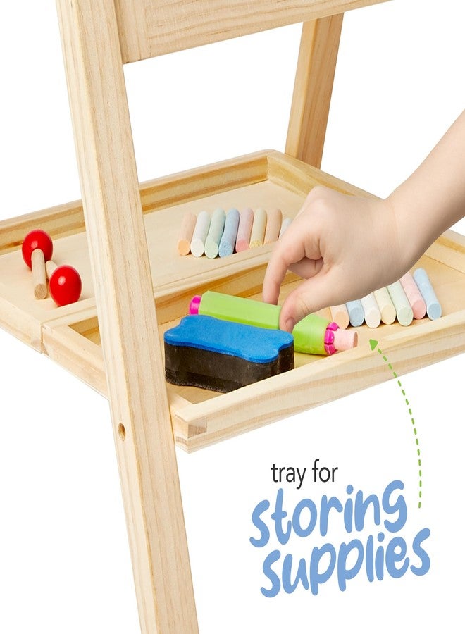 Kidaddle 2-in-1 Double Sided Kid's Easel, Tabletop Art Easel for Toddlers 2-4, Toddler Chalk Board for Children, Kid Art Easel, Arts Easel for Toddlers 2-4 Years, Painting Kit Kids - Image 4